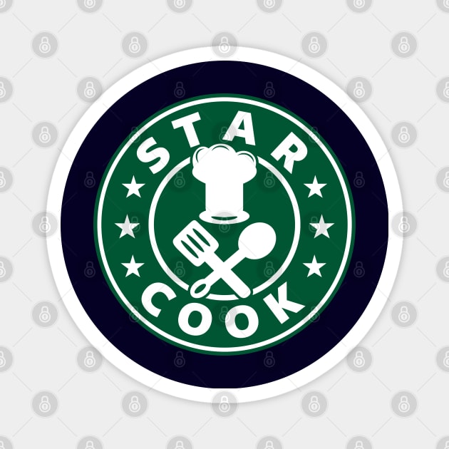 Star Cook Chef I Love Cooking Gift For Wife Cooks And Chefs Magnet by BoggsNicolas